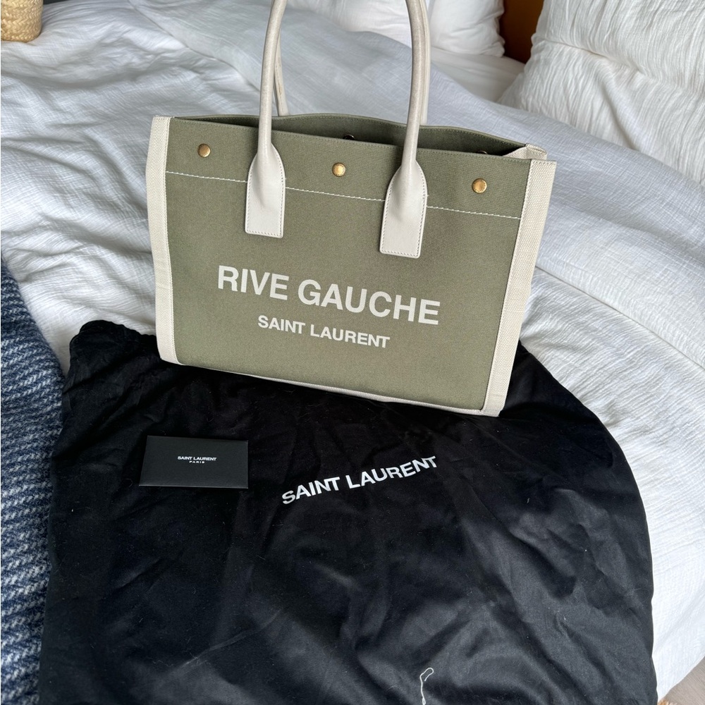 Saint Laurent original khaki canvas tote. Great condition